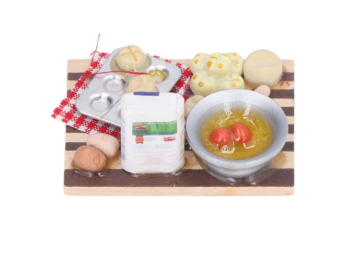 Rebe-conjunto De Acessórios De Cozinha Para Casa De Bonecas 1:12 Leite Ovo Pão Prato Acessórios Para Crianças