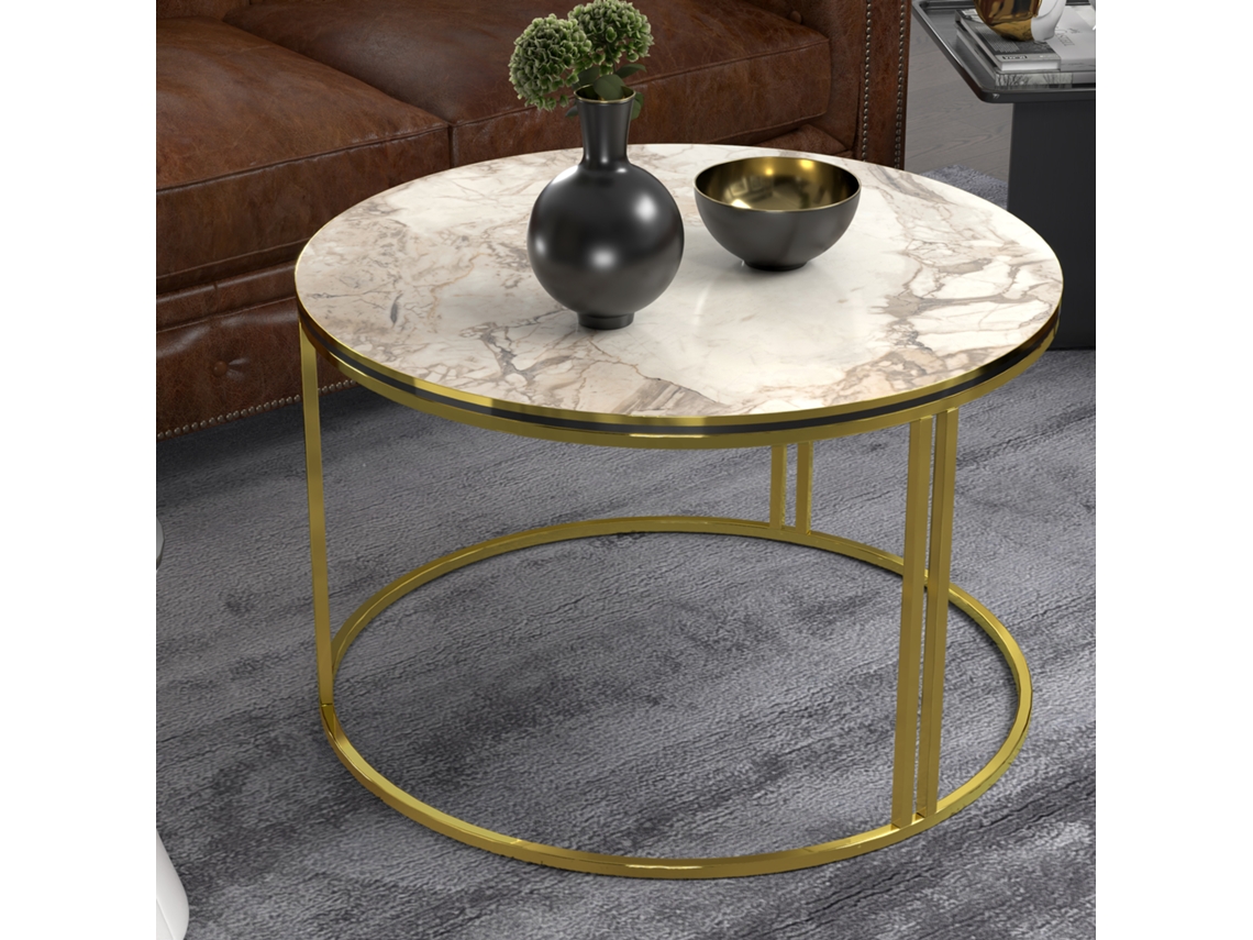 Mesa de Centro [EN.CASA] (50 x Ø 70 cm - Aglomerado - Multicolor)