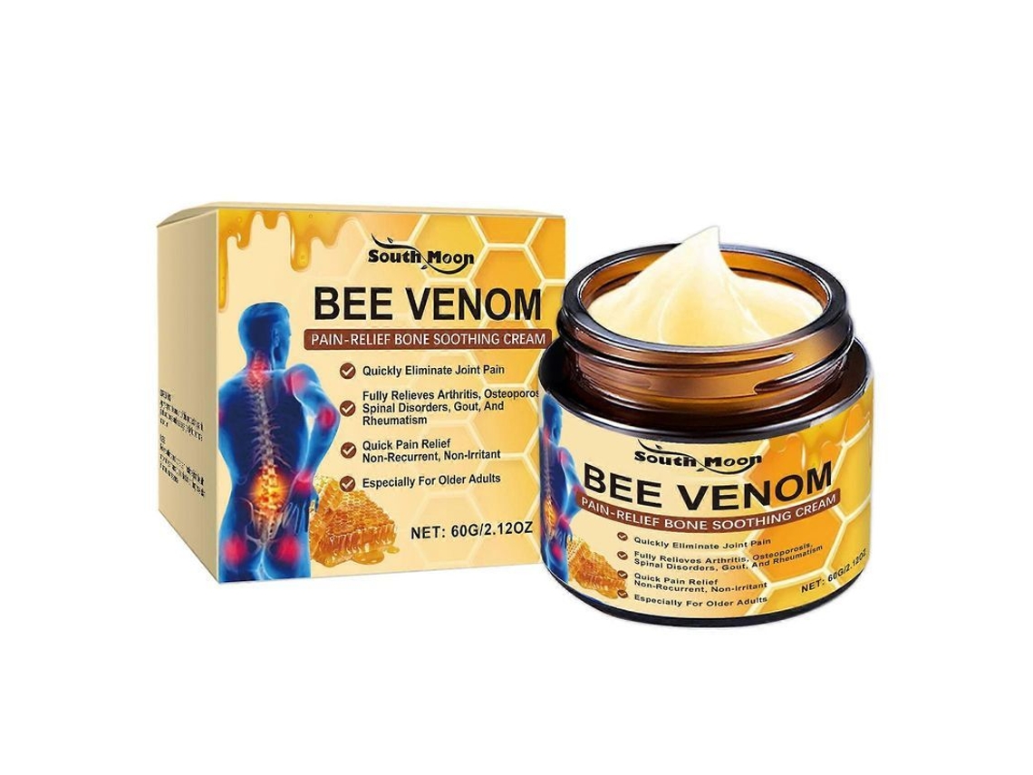 Crema Terapéutica Con Veneno De Abeja Para El Alivio Del Dolor En Articulaciones, Cuello, Espalda Y Rodillas, 60 G.