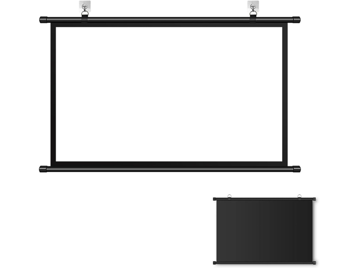 Pantalla De Proyección Retráctil 4:3/16:9, Portátil, 4k, Para Montaje En Pared, Manual, Para Uso En Interiores