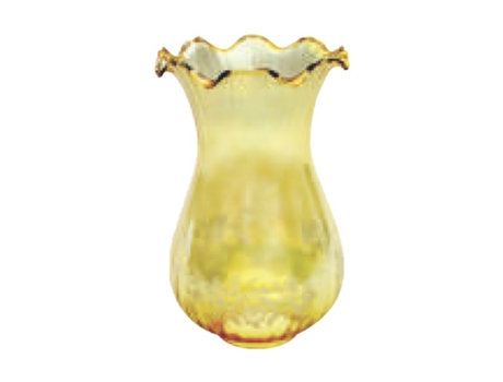 Tulipa de cristal ámbar CÁDIZ 19.5x12cm boca 5.5cm