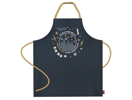 Mantenimiento HARRY POTTER Avental Rather Be At Hogwarts Dourado
