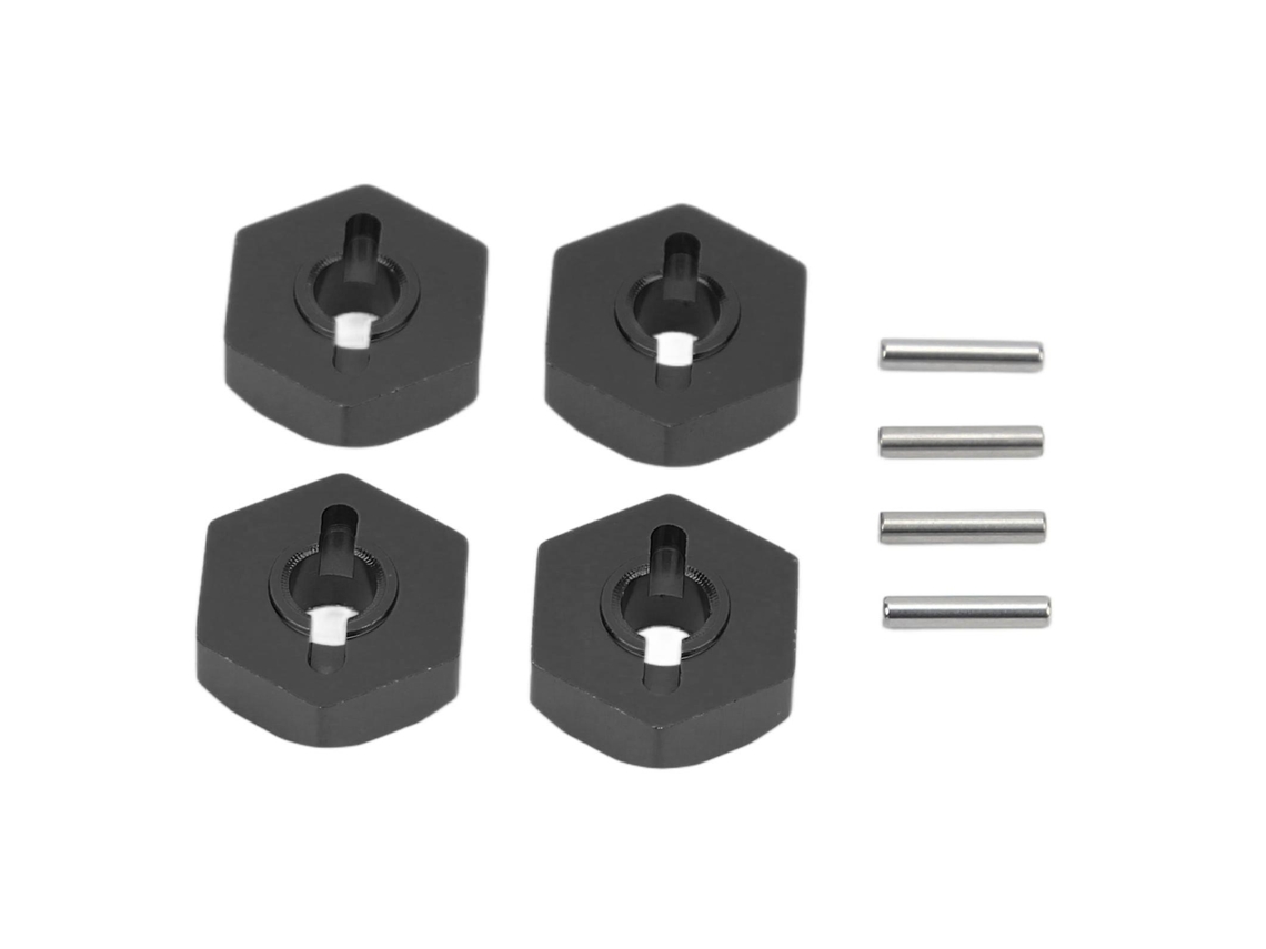 Adaptador de cubo hexagonal para rueda RC de 4 piezas para Traxxas y Revo 1/16 Blackvayotoy
