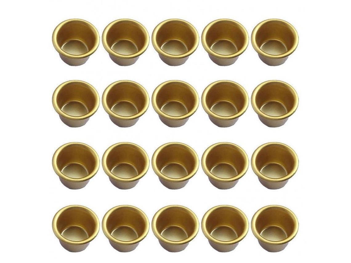 2026-20 Inserts Metálicos Para Velas Decorativos Soportes Diy Aluminio Oro Oro