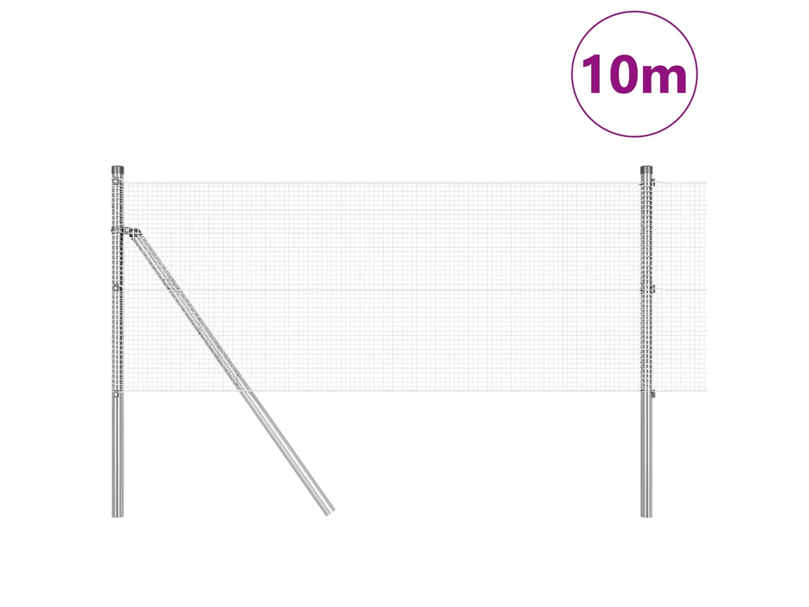 Juego de 2 postes para cerca de acero galvanizado de 10 x 0,5 m Wsd40106 Lovely Home