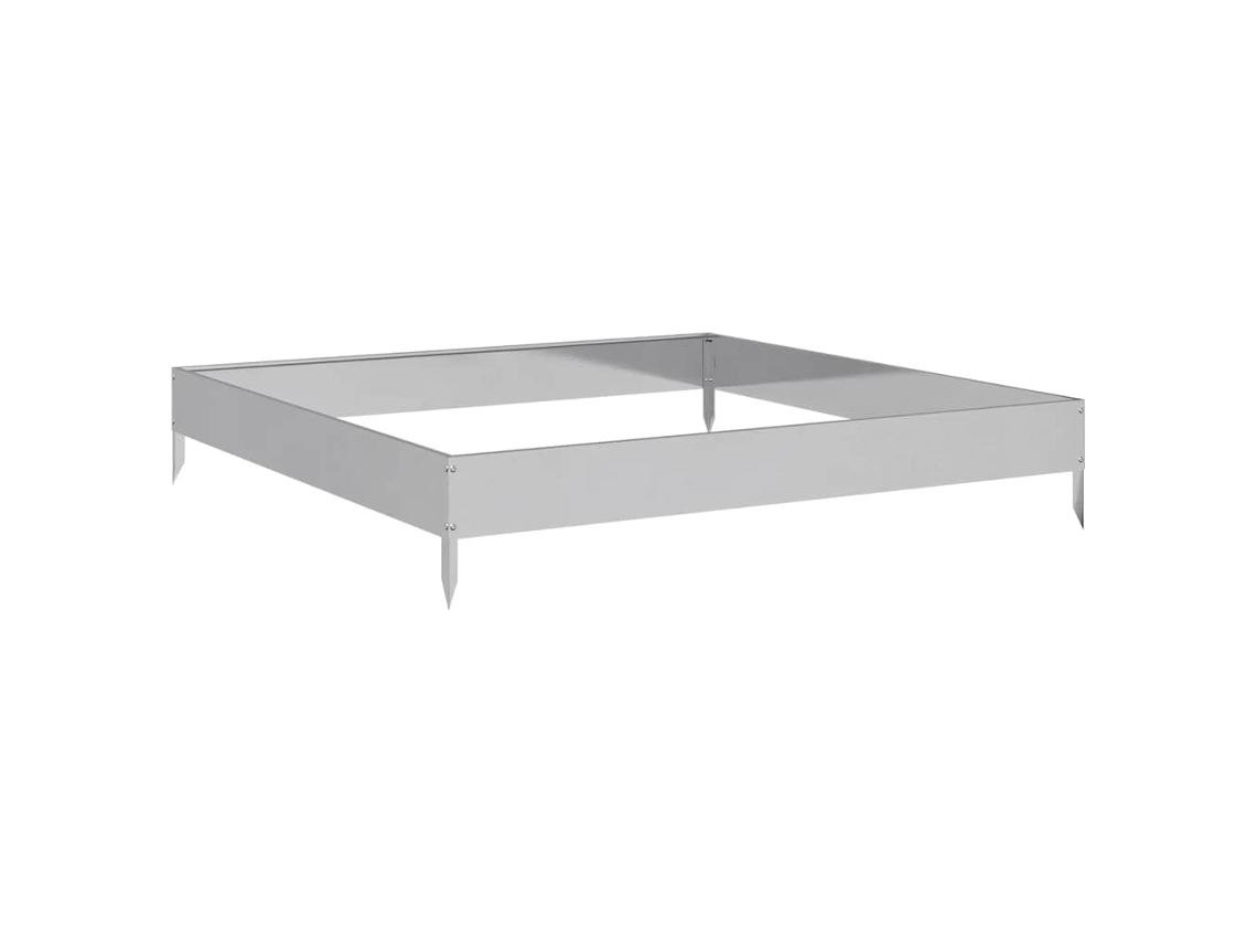 Arriate VIDAXL Galvanized steel/Grey Acero (100x100x18.5cm)