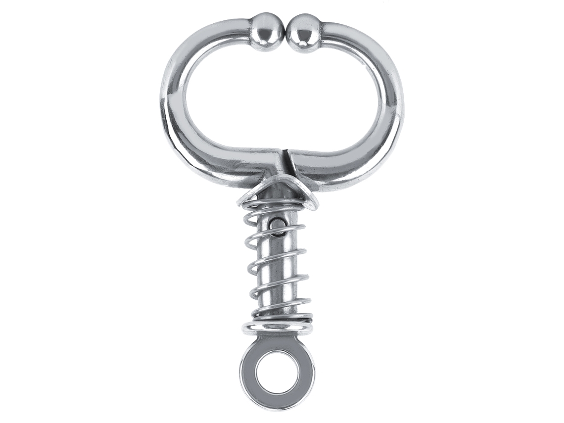 Anillo de acero inoxidable para nariz de toro, vaca y ganado, accesorio para ganado con pinzas de resorte Truyuety
