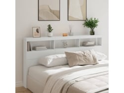 Cabecero De Cama Con Luz Led Blanco 200x17x102 Cm