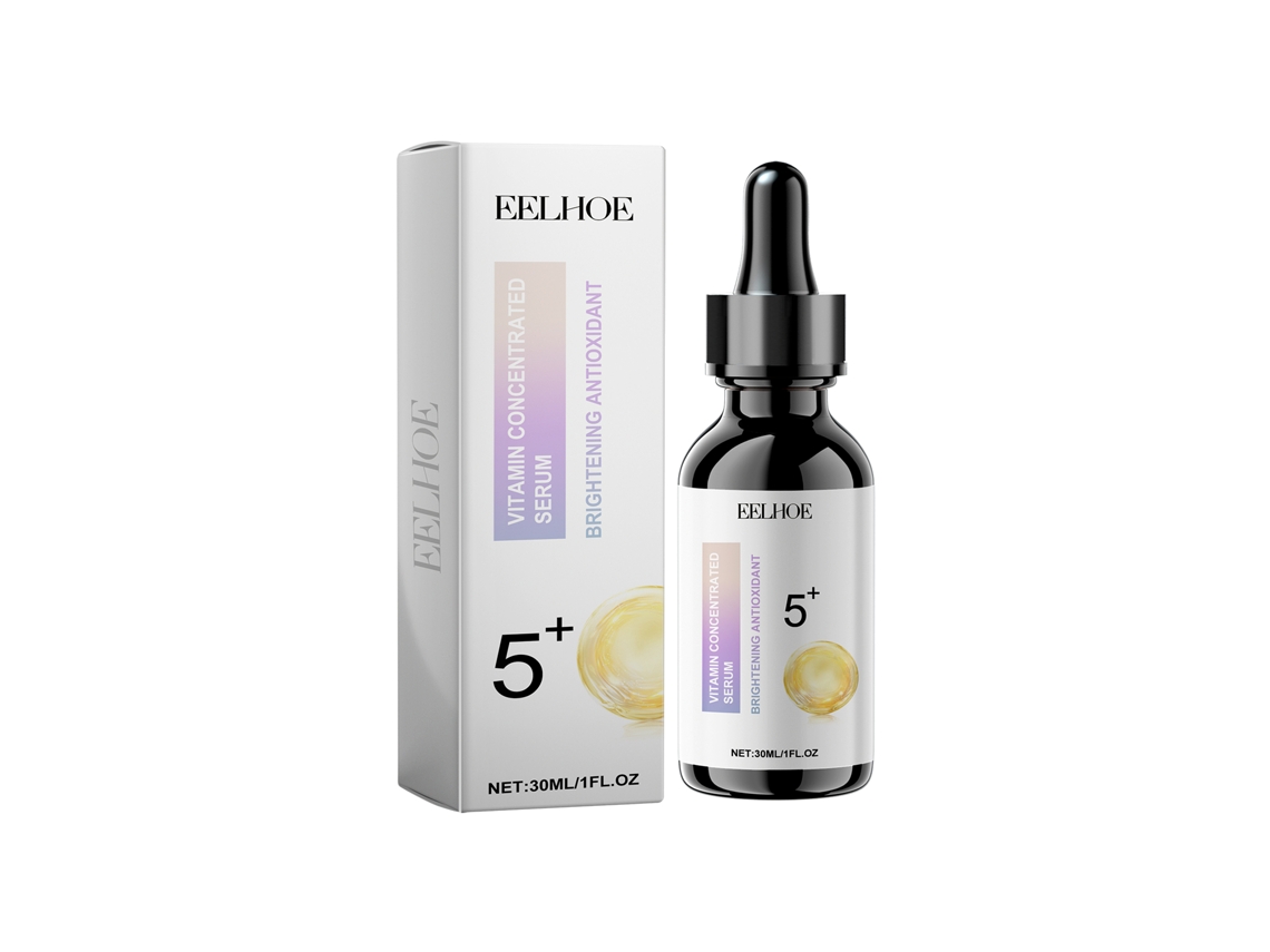 Sérum iluminador con vitamina C para una piel radiante.