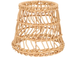 Lámpara De Araña Rústica De Ratán, Tocados Decorativos De Mimbre Y Macramé, Pantalla De Lámpara Tejida A Mano De Imitación.