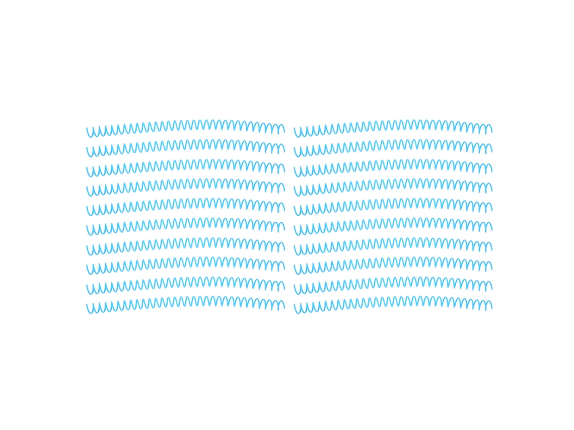 Juego De 20 Espirales Para Encuadernar, 30 Agujeros, 13 Mm De Diámetro, Gran Capacidad, Color Azul.