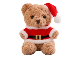 Precioso peluche de Papá Noel para parejas y niños, oso con bufanda navideña verde, 23 cm, Yunzii (0,13 cm)