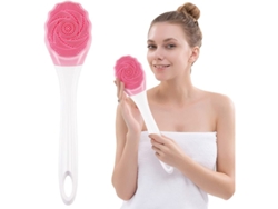 Cepillo De Ducha Eléctrico Impermeable, Recargable Por Usb, De Silicona Con Mango Largo, Exfoliante Corporal (rosa)