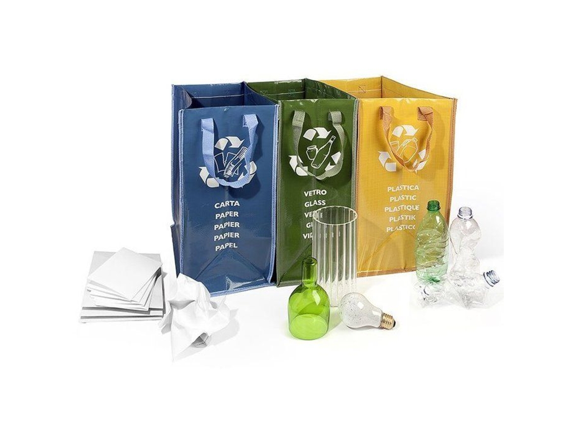 Contenedor de reciclaje perfecto de 3 compartimentos