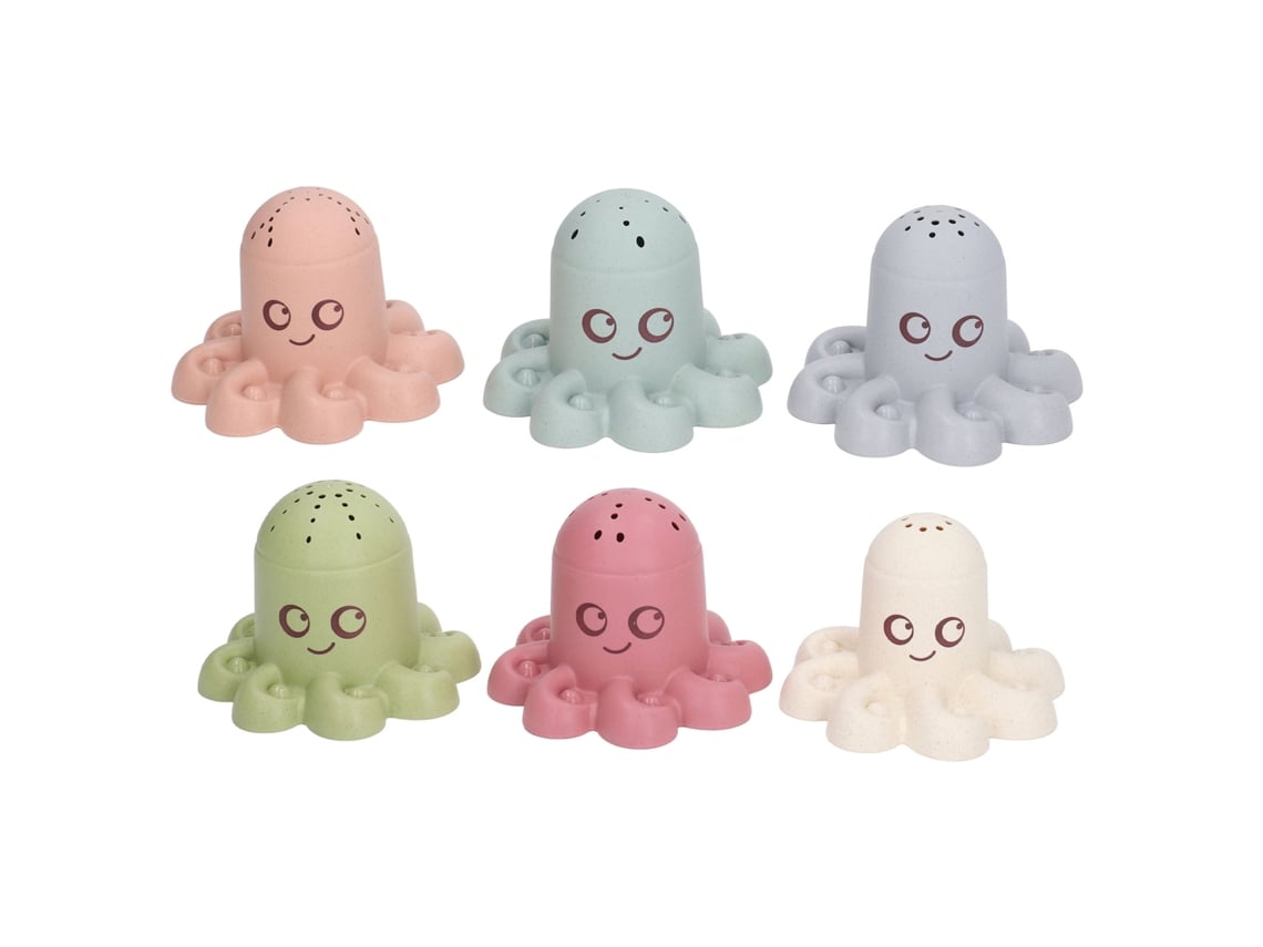 Rebe-6 Peças De Vasos Apiláveis Infantis Com Design De Animais Cômicos, Brinquedo De Banho Para Bebês E Crianças No Banho Ou Praia