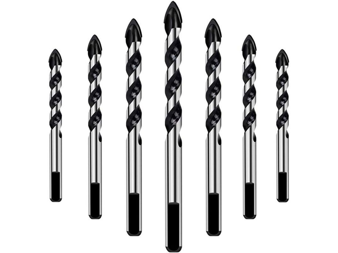 2026-set De 7 Brocas Para Azulejos Vidrio Concreto Piedra Cerámica 3-12mm Punta De Carburo De Tungsteno