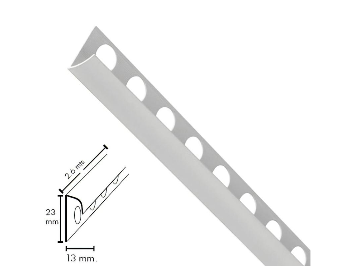 Guardacantos Metal Redondo Mate Barra 2.6 Metros WOLFPACK LINEA PROFESIONAL