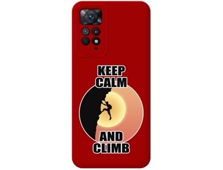 Carcasa Xiaomi Redmi Note 11 Pro TUMUNDOSMARTPHONE Silicona Líquida Dibujos Hombre Escalada Rojo