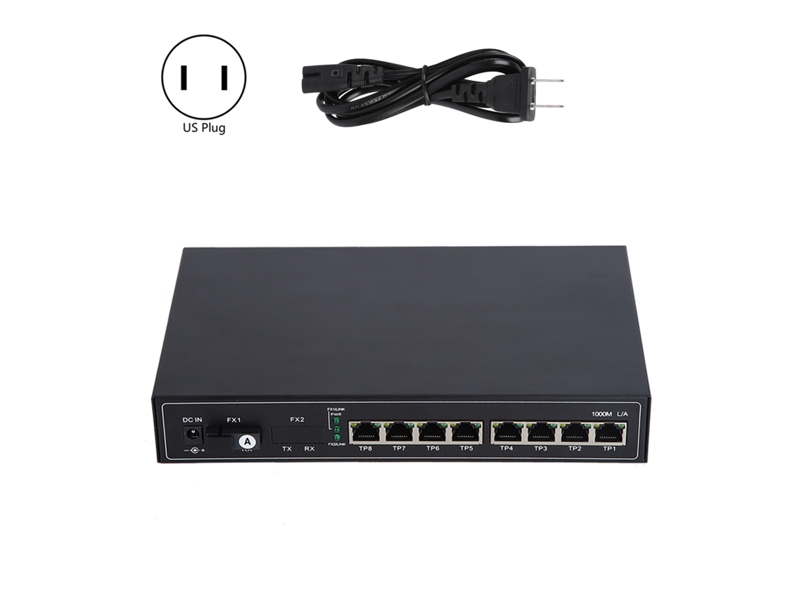 Comutador Fibra Óptica LAXISCREED 1x8 Ethernet