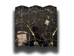 Azulejos autoadhesivos acústicos y aislantes 3D para mascotas de 30 x 30 cm (4 mm de grosor) de mármol negro rombo