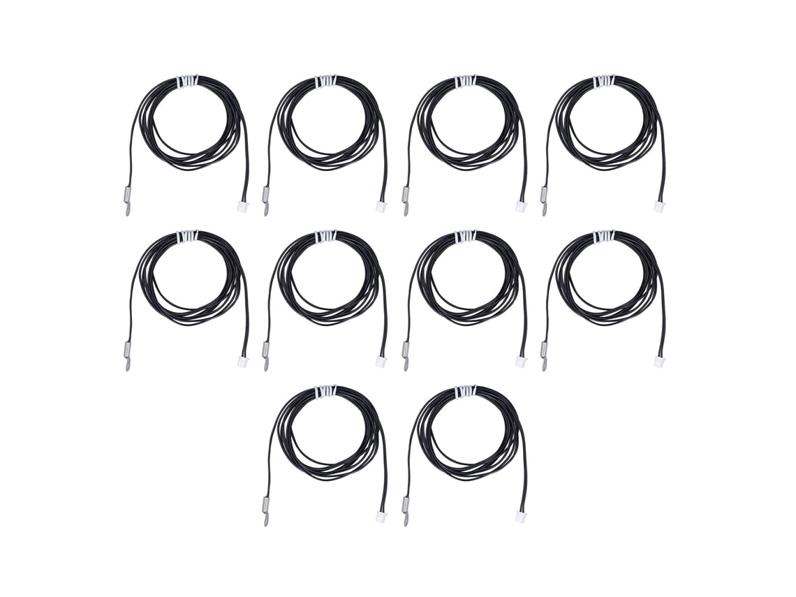 Veloriskku-10 Peças Sonda Sensor De Temperatura Termistor Ntc 20k B3950 Terminal Pressionado A Frio 2 Metros
