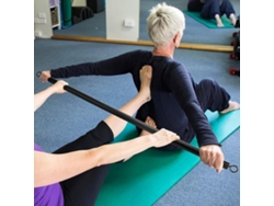 Banda De Resistencia Multifuncional De Tres Secciones Para Pilates Y Yoga, Color Negro, Con Barra Desmontable.