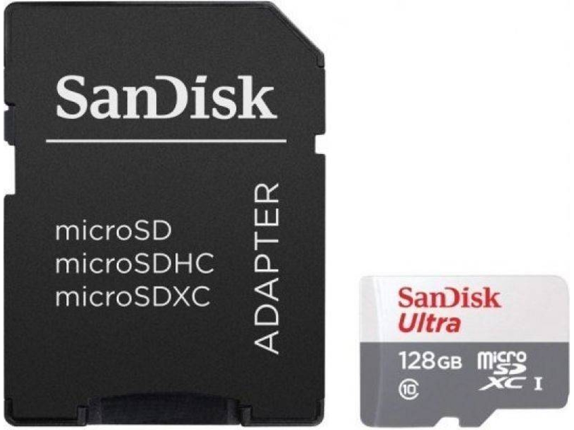 Cartão de Memória SANDISK Ultra Micro SDXC (128 GB - 100 MB/s)