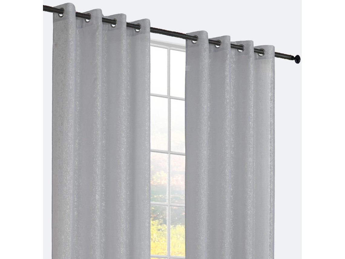 Cortina Dolly Punto Plata Gris Oscuro 140 x 260 cm BOD HOME Individual