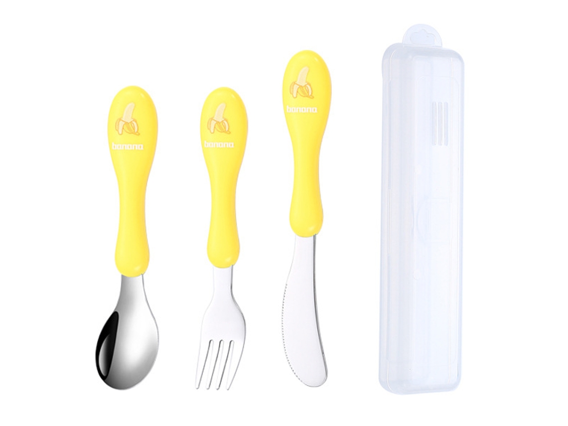 Cubiertos Reutilizables para Niños - Incluye Tenedor, Cuchillo y Cuchara NEVEANCE