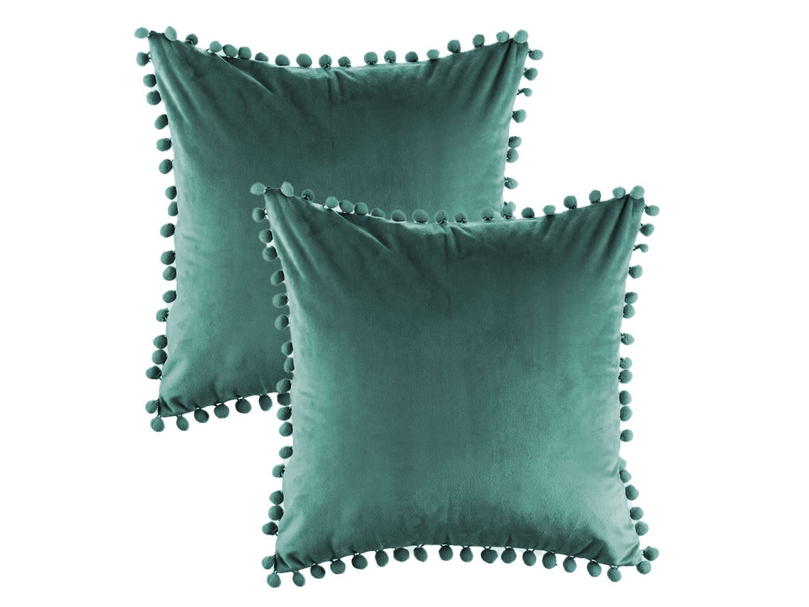 2 Fundas De Almohada De Terciopelo Suave Y Granulado, 16 X 16 Pulgadas