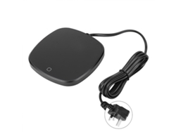 Base Calefactora De Cristal Home Touch Con Termostato, 55 °c, 15 W, Color Negro.