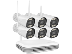 Sistema De Cámaras De Seguridad Para El Hogar, Kit Inalámbrico Wi-fi De 3 Mp, Audio Bidireccional