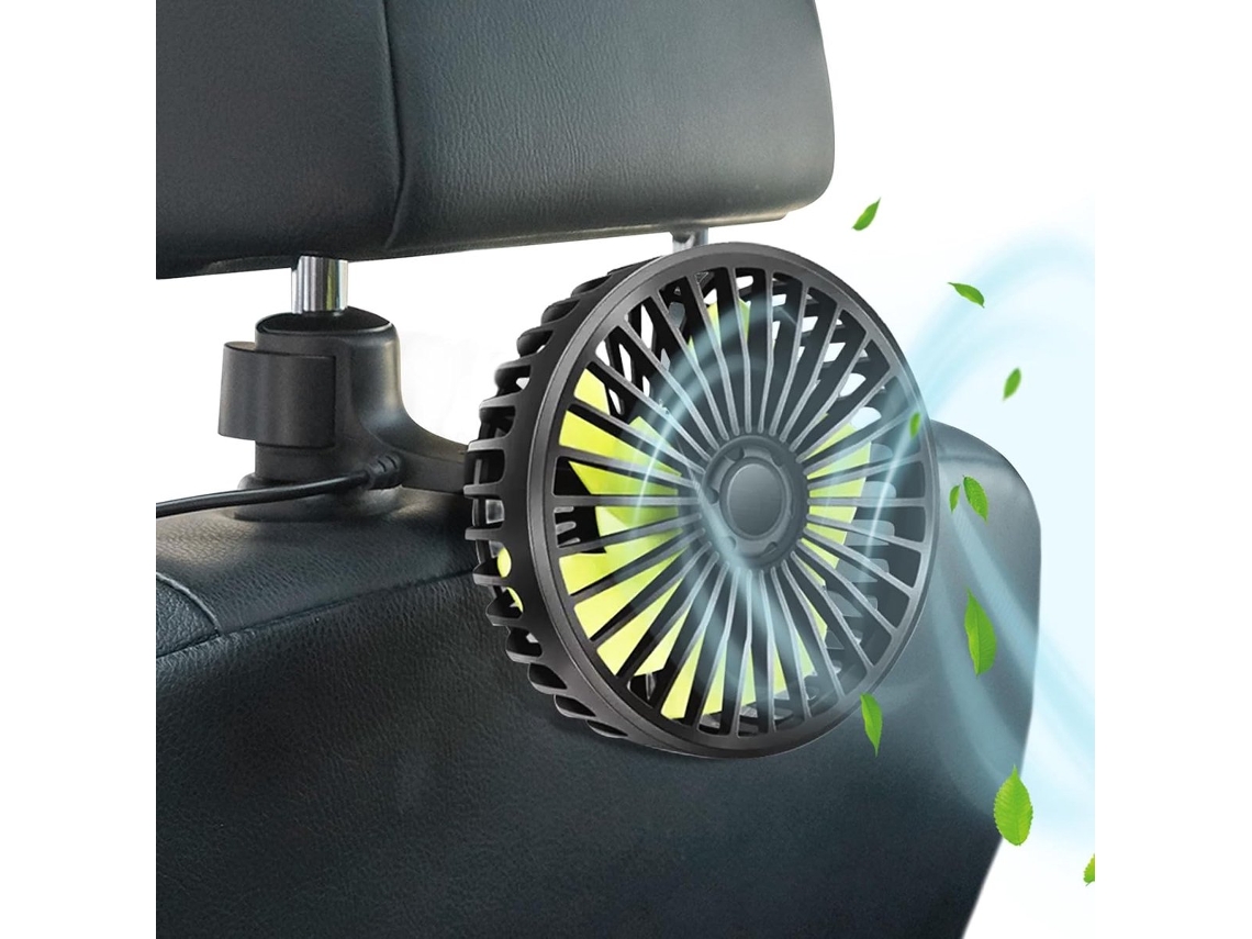 Ventilador De Coche, Velocidad Del Viento Ajustable Y Ángulo De Rotación Ajustable.