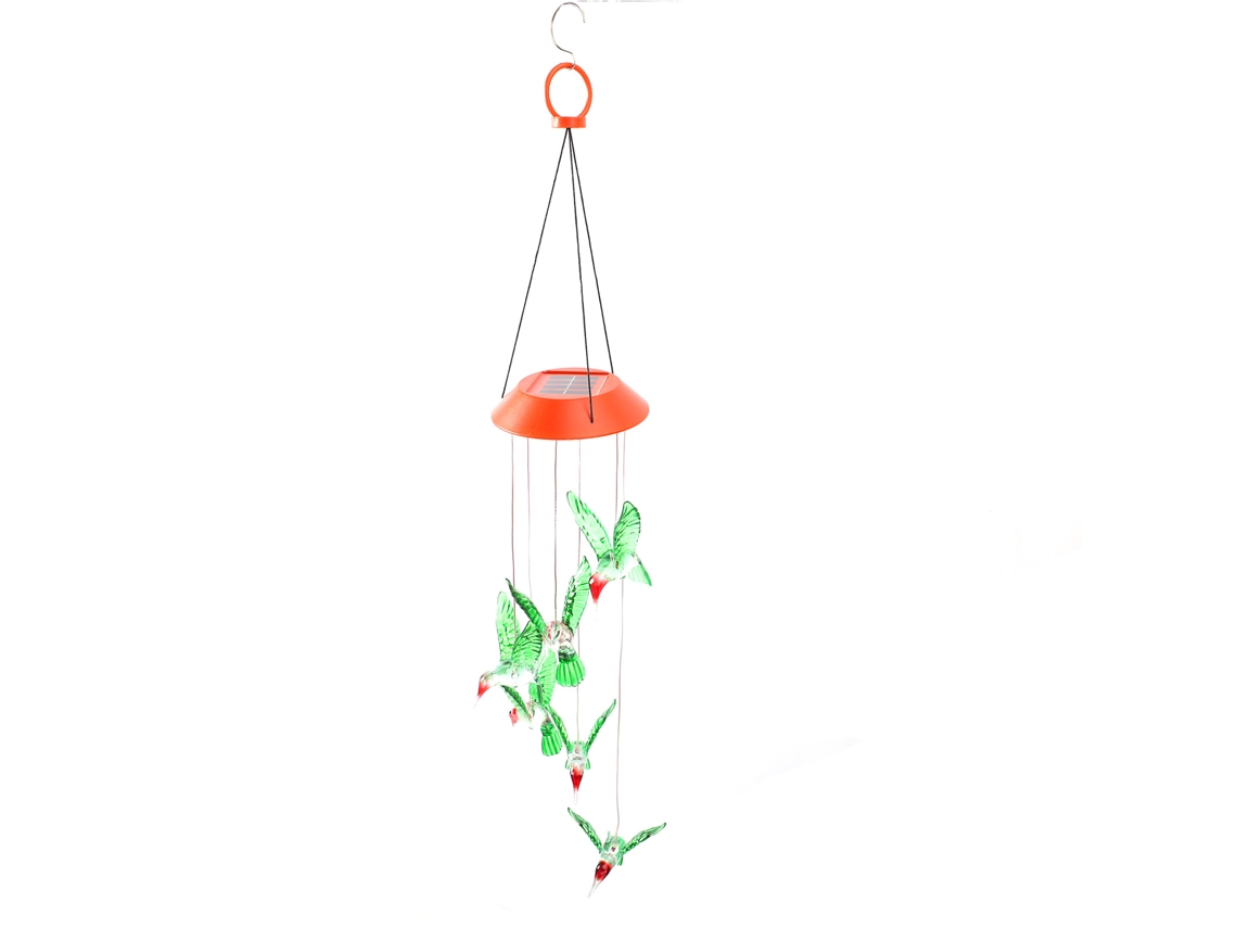 2026-lámpara De Campanillas Solar Con Colibrí Luces Led Coloridas Impermeable Exterior Con Gancho Rojo
