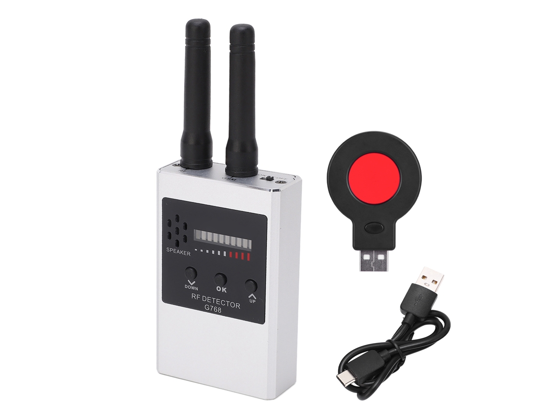 Detector De Cámaras Anti Posicionamiento Con Múltiples Modos De Detección Portátil Sensible Gps Para Hotel Plata