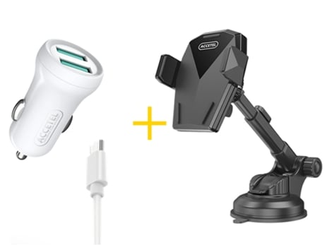 Cargador ACCETEL S21 FE 5G (USB-C - Negro - Blanco)