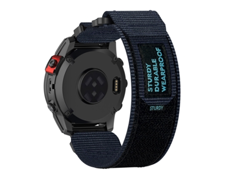 Correa de reloj Garmin Magic Tag de nailon de liberación rápida de 26 mm, color azul