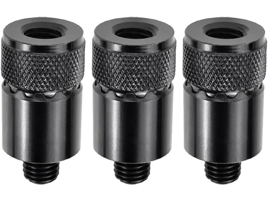 Juego de 3 conectores para pesca de carpas, adaptador para alarmas de pesca y soporte para caña Gokoco