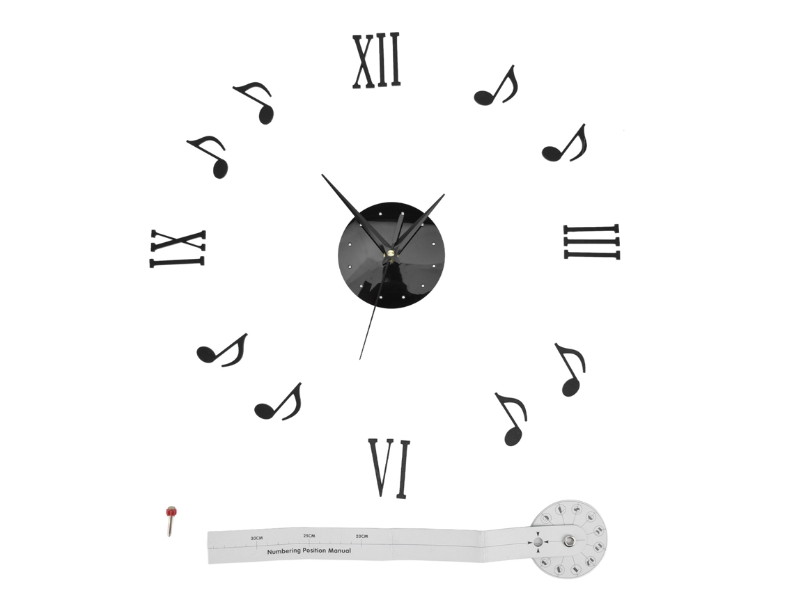 2026-reloj De Pared Sin Marco Con Efecto 3d Autoadhesivo Impermeable Diy Simple Para Oficina Dormitorio Hogar