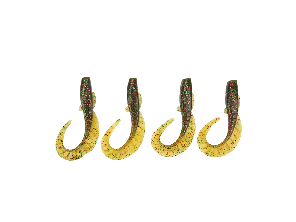 4 Piezas De Señuelos De Pesca Realistas De Pvc Para Lubina De Agua Dulce Y Pez Mandarín (verde)