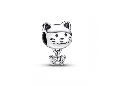 PANDORA Charm de gato y joyas con nudos brillantes