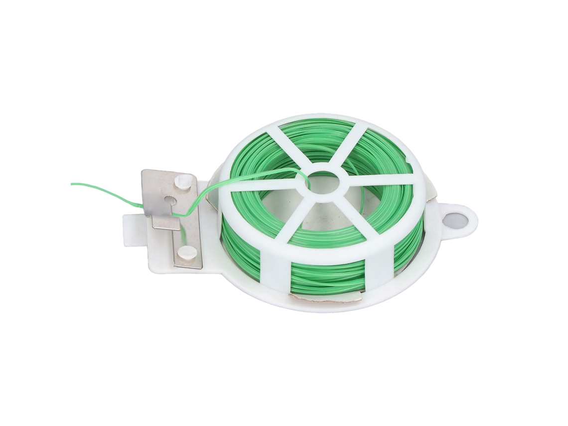 Abrazadera De Cable De Plástico Y Acero Con Cortador, Rollo Dispensador De 50 M Para Huerto Y Verduras.