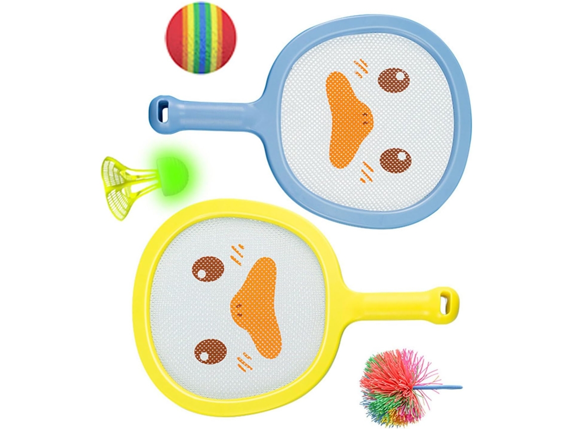 Conjunto Multideportivo Infantil Que Incluye Raquetas De Tenis, Volantes Y Una Bolsa De Almacenamiento.