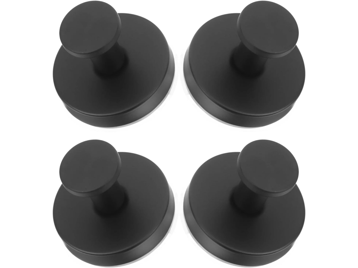 Juego de 6 ganchos de acero inoxidable con ventosa para montaje en pared, no requiere perforación | Sin marca