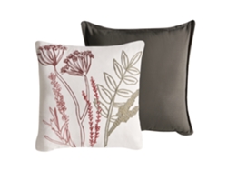 Conjunto De 2 Almofadas Decorativas Beliani Aglaia De Algodão Branco 45x45x5