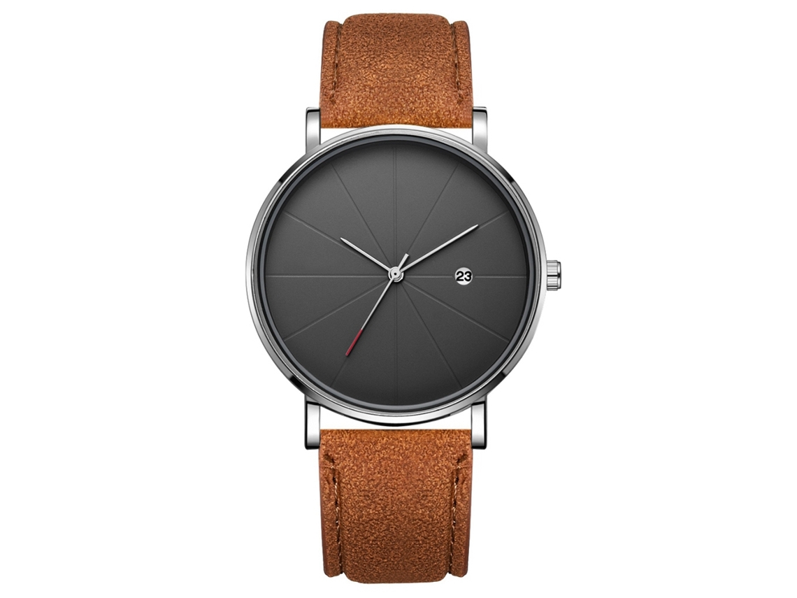 Reloj De Pulsera Analógico De Cuarzo Con Dial Redondo Moda Simple Joyería(23)