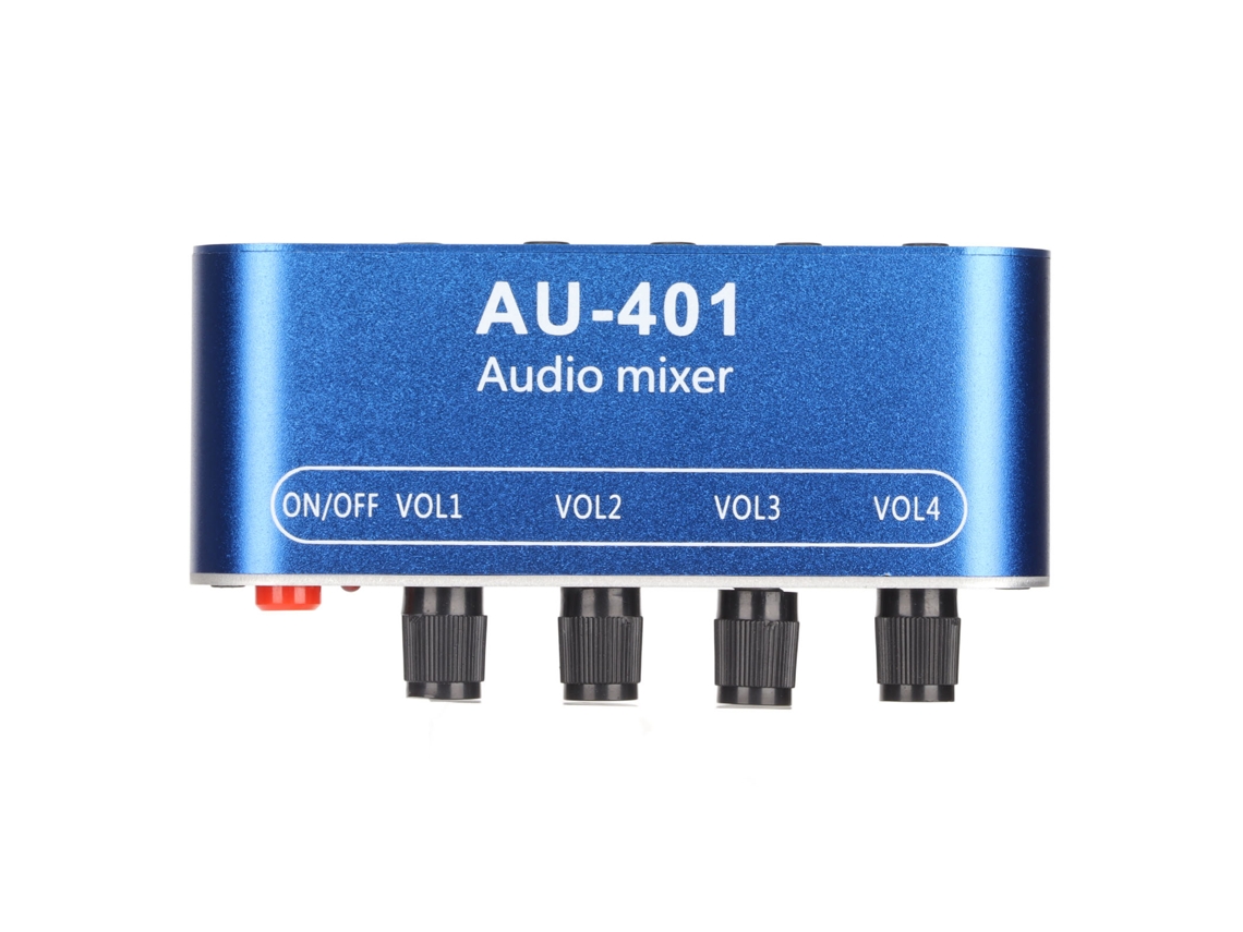 Mezclador Estéreo Con 4 Entradas, 1 Salida, Control De Volumen Y Amplificador De 3,5 Mm Para Pc Y Auriculares.