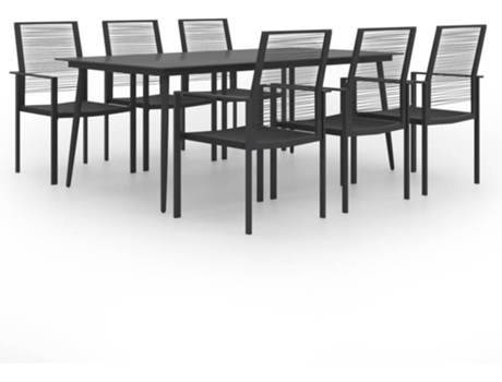 Conjunto 7 de comedor de jardín VIDAXL