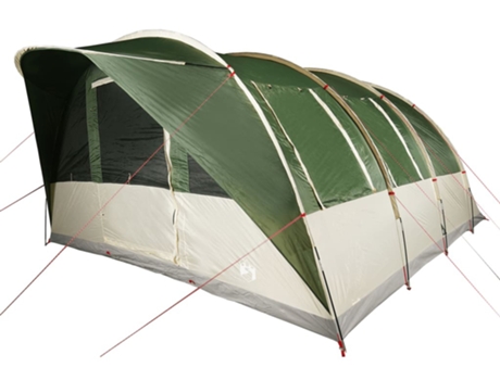Tienda de campaña familiar túnel 7 personas VIDAXL impermeable verde