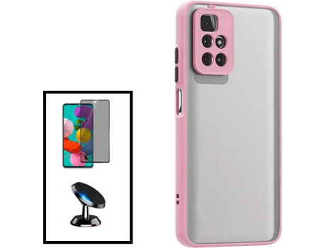 Kit Carcasa Trasera Protección Cámara + Protector de Pantalla Xiaomi Redmi Note 11T 5G GIFT4ME Rosa